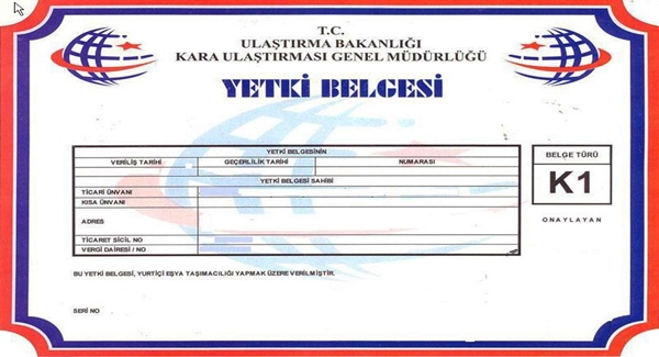 K TÜRÜ YETKİ BELGELERİ YENİDEN MERSİN TSO DAN VERİLMEYE BAŞLAMIŞTIR